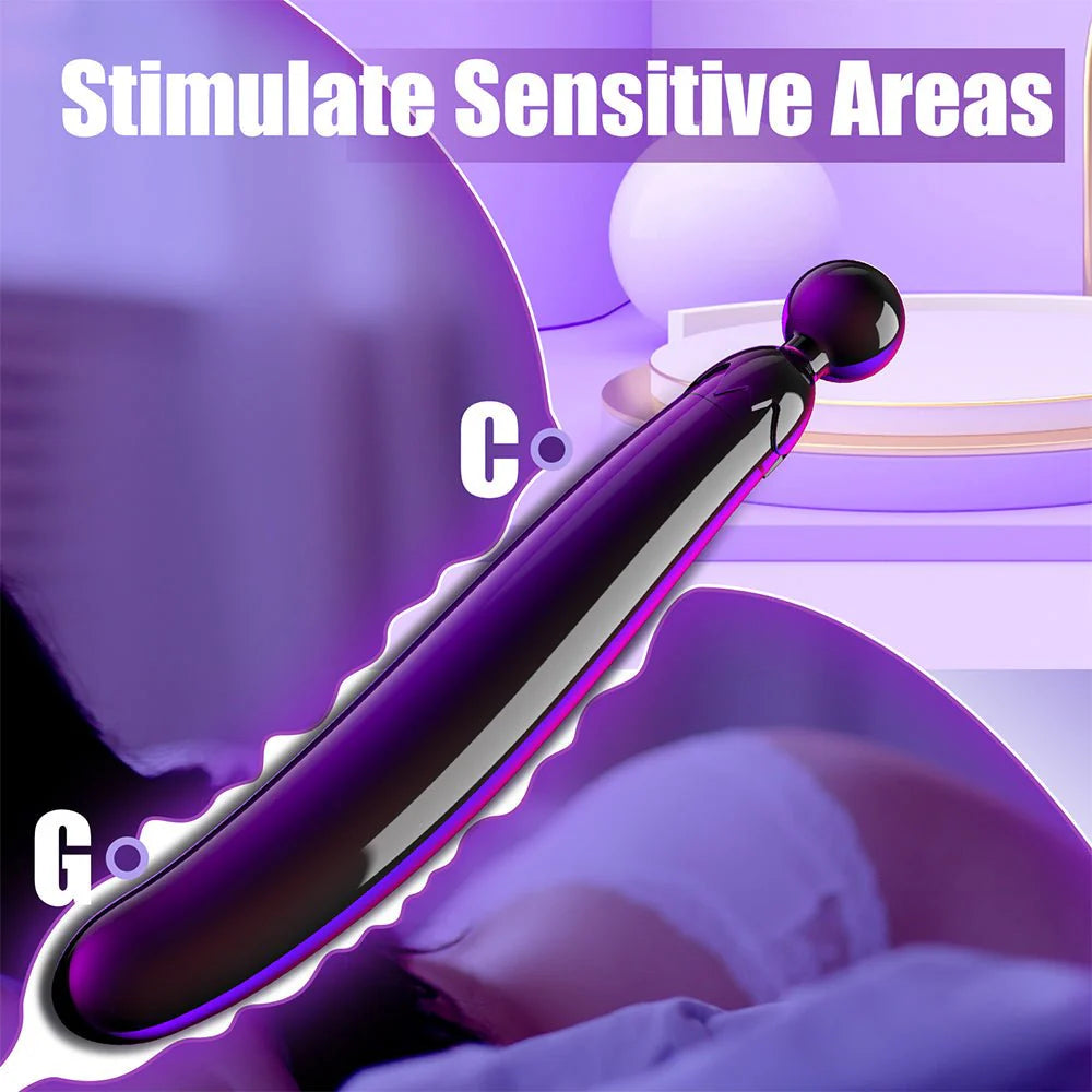 Clear Dildo G Spot Sex Toy - 10.6 Inch Pleasure Wand Double Head Anal Stimulator Sex Toys for Women - AVYXO