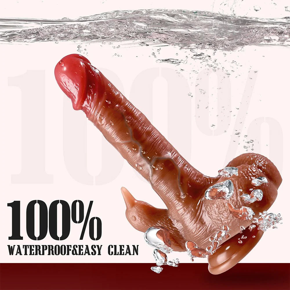 PreviousNext Thrusting Dildo Vibrator Adult Toys - 4 in 1 Realistic Dildos Anal Toys with 3 Thrusting & 7 Vibrating Modes - AVYXO