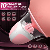 Nipple Sex Toys for Women,Nipple Toy Manual Sucking Stimulator Massager with 10 Vibrator Rotation Modes, 3 Brush Heads Nipple Clamps Adult Sex Toys - AVYXO