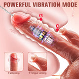 Realistic Vibrating Squirting Dildo for Women - 8.9 inch Ejaculating Dildos Vibrator with 7 Vibration 7 Licking Modes for Clitoral G Spot Stimulation - AVYXO