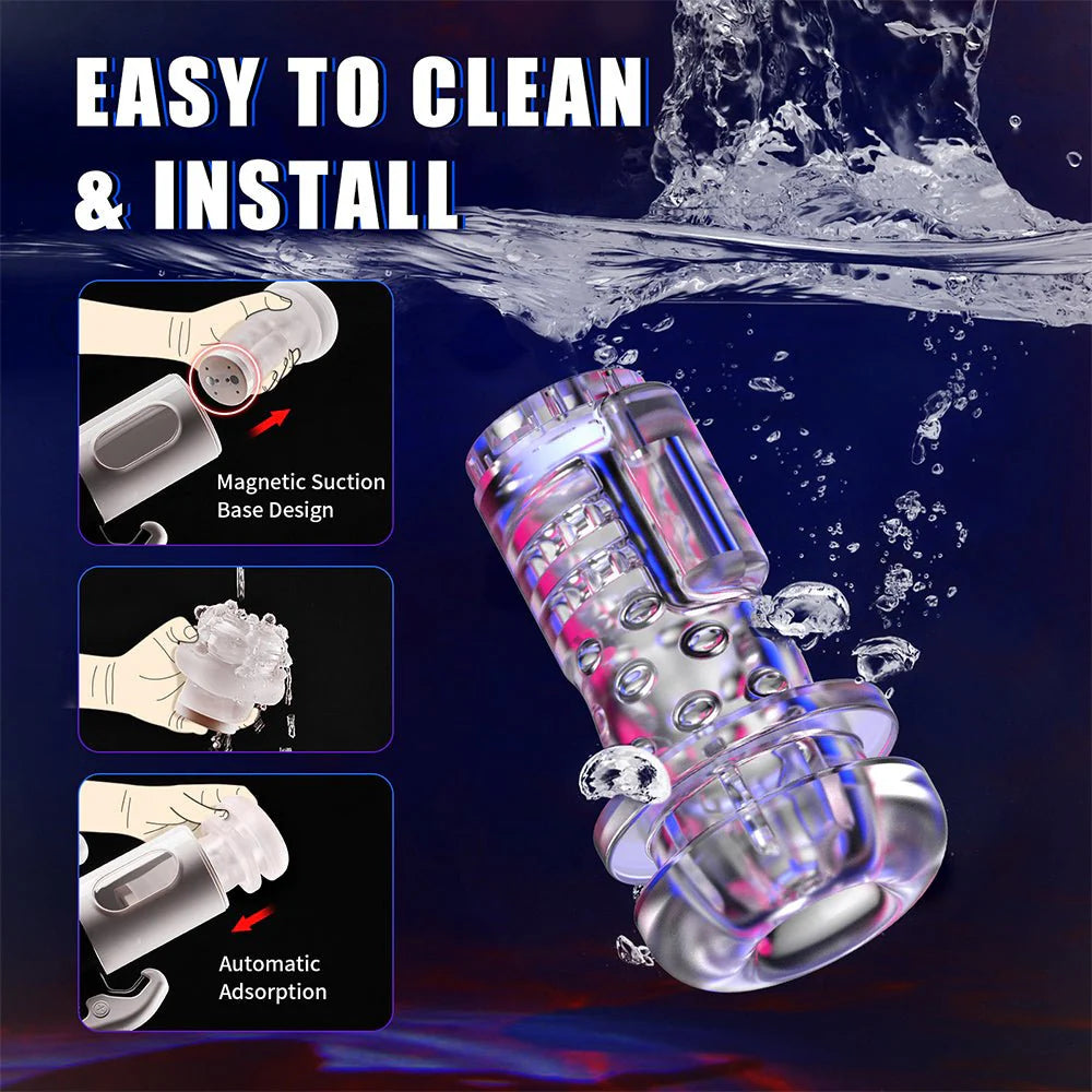 Automatic Male Masturbator - Male Sex Toy Stroker with 9 Thrusting & Vibrating Modes Blow job Toy - AVYXO