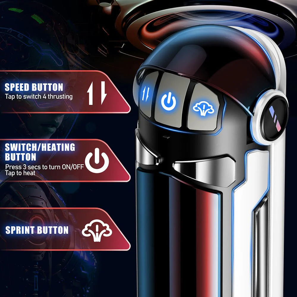 AAVibe Automated Male Sex Toy 4 Thrust Modes, 3D Sleeve, Heating. Hands-Free Pleasure for Men - AVYXO