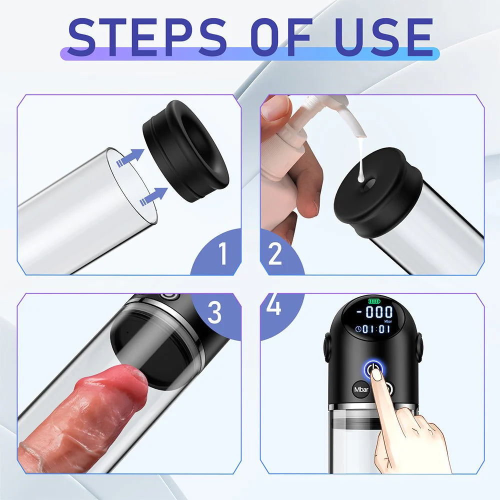 Automatic Penis Pump with 4 Suction Modes for Enlargement - AVYXO