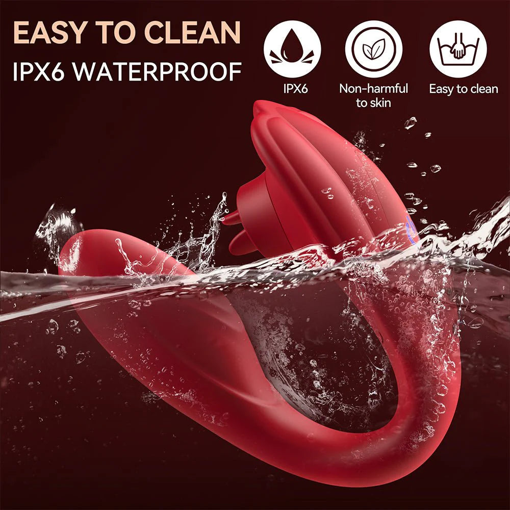 Remote Control Vibrator,Sex Toys for Couples with 10 Licking and Vibration Modes,Female Clitoris G-Spot Vibrating Stimulator - AVYXO