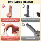Realistic Squirting Dildo for Women 8.3'' Soft Silicone Ejaculating Dildos with Strong Suction Cup - AVYXO