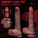 Realistic Thrusting Dildo Vibrator Sex Toy - App and Remote Control Dildos with 5 Thrusting 10 Vibrating Modes Strong Suction Cup - AVYXO