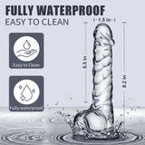 8.2 Inch Clear Dildo Sex Toys - Soft Realistic Dildos with Suction Cup Monster Dildo - AVYXO