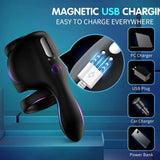 Vibrating Double Penis Cock Ring, 3 in 1 Male Vibrator Penis Ring with 10 Vibration Modes for Prostate Massager - AVYXO