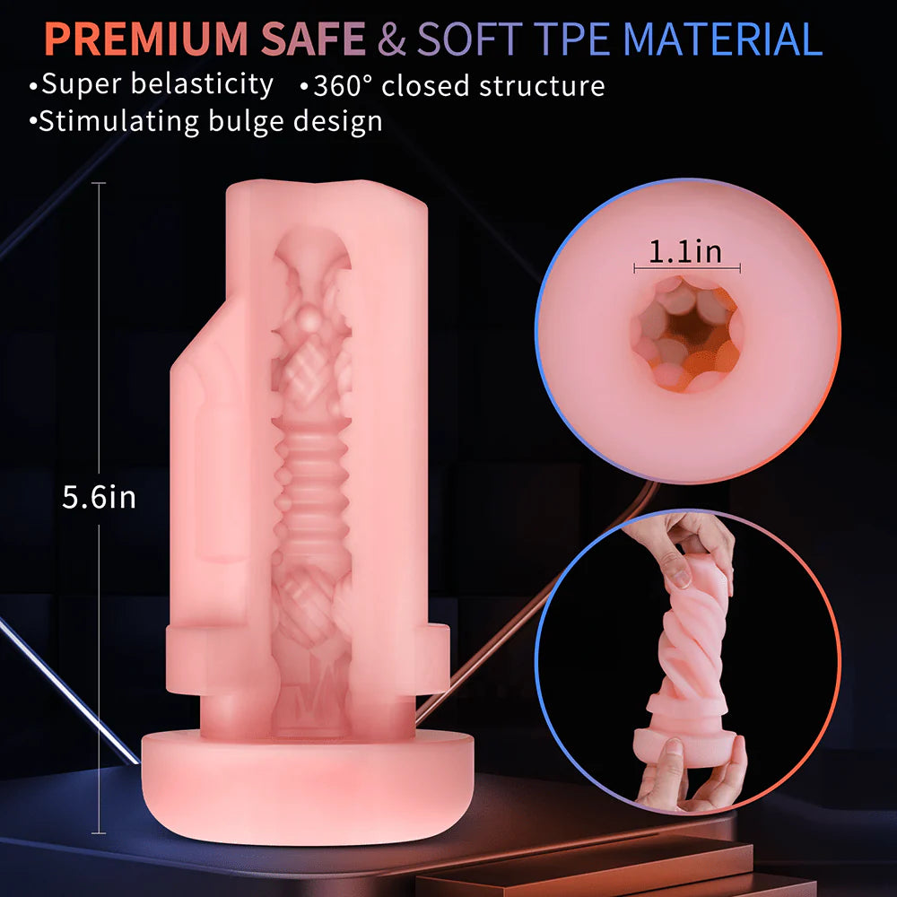 Multi-Function Male Masturbator - 4 Thrusts & 4 Suctions & 10 Vibration Modes - AVYXO