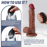 Realistic Squirting Dildo Ejaculating Penis for Beginners with Strong Suction Cup for Hands-Free Play - AVYXO