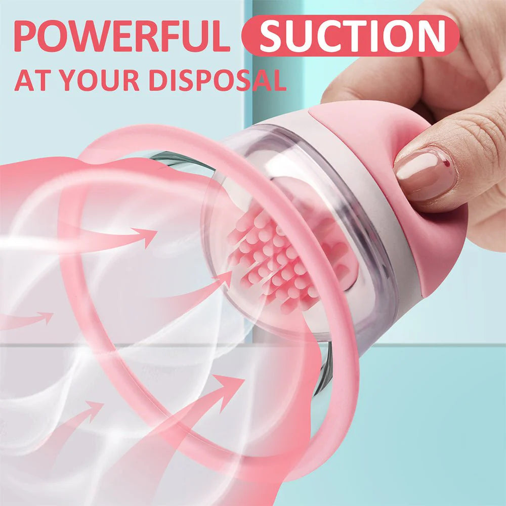 Nipple Toy Clamps, Strong Sucking Stimulator Massager with 10 Vibrator Rotation Modes - AVYXO