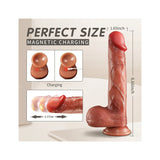 Thrusting Dildo Vibrator - 9 Inch Realistic Dildo with 10 Vibration and 5 Thrusting Modes - AVYXO