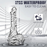 LPJXVU 9 Inch Clear Realistic Dildo, Bad Dragon Dildo with Soft Material and Powerful Suction Cup - AVYXO