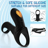 Vibraring Cock Ring Sex Toy for Men, 9 Vibrating Modes Male Penis Ring with G-Spot Clitoral Stimulator - AVYXO