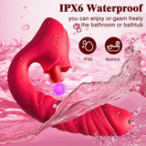 Multi-Functional Vibrator - 3 in 1 Licking, Vibrating, Thrusting Adult Toy - Clit Anal Stimulator for Women - AVYXO