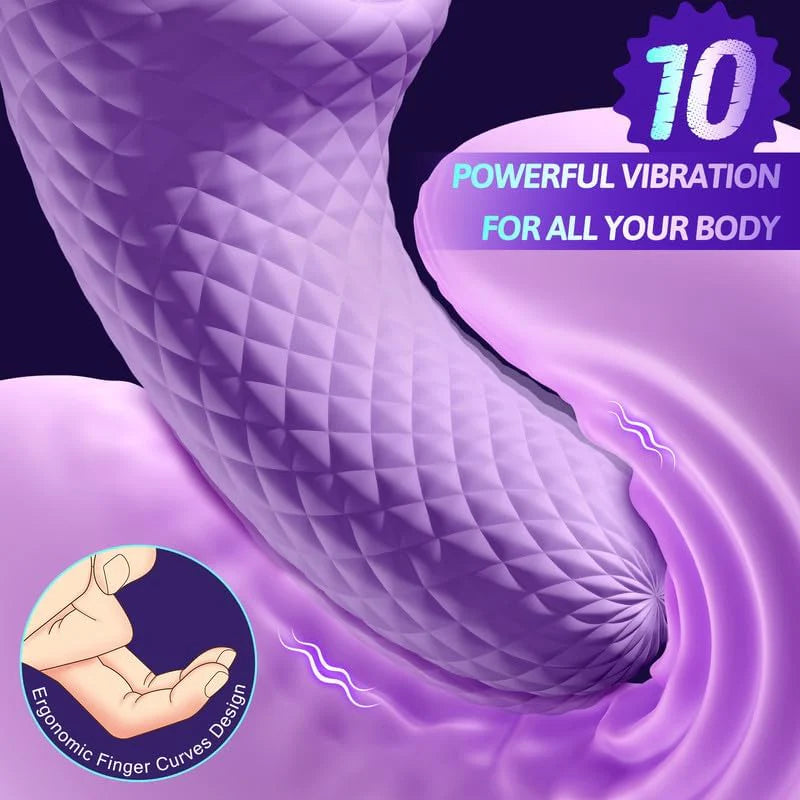 Electric Pulse Vibrator Wand - 10 Modes for G-Spot, Clitoral, Nipple, Anal Stimulation, Magic Wand Small Vibrators for Women Pleasur - AVYXO