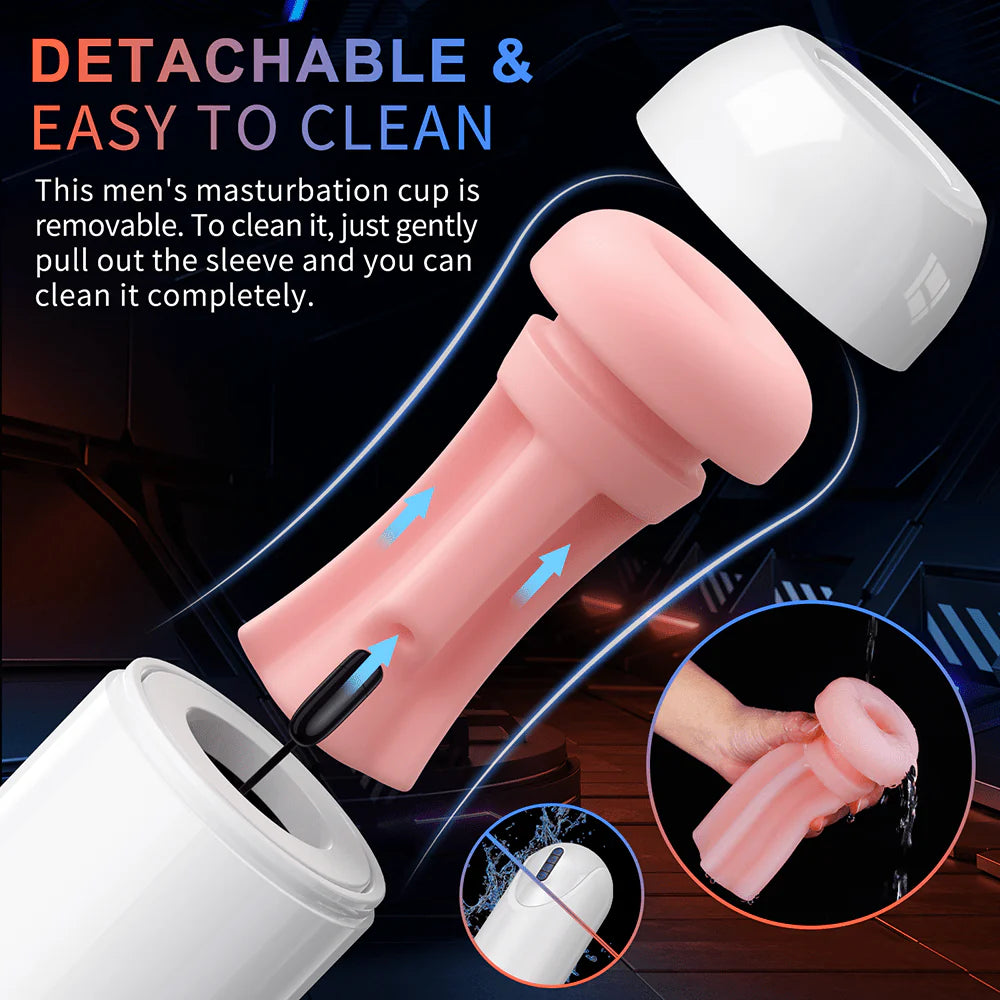 Multi-Function Male Masturbator - 4 Thrusts & 4 Suctions & 10 Vibration Modes - AVYXO