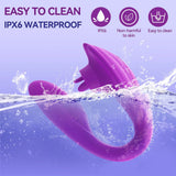 Remote Clitoral G-Spot Vibrator,Couples Vibrator with 10 Tongue Licking and 10 Vibration Modes Female Stimulator - AVYXO