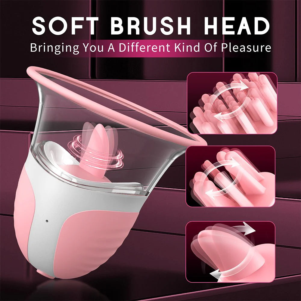 Nipple Sex Toys for Women,Nipple Toy Manual Sucking Stimulator Massager with 10 Vibrator Rotation Modes, 3 Brush Heads Nipple Clamps Adult Sex Toys - AVYXO