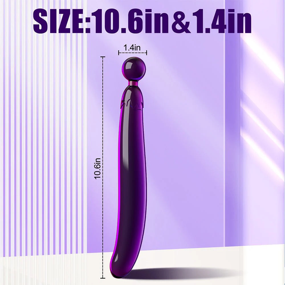 Clear Dildo G Spot Sex Toy - 10.6 Inch Pleasure Wand Double Head Anal Stimulator Sex Toys for Women - AVYXO