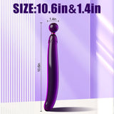 Clear Dildo G Spot Sex Toy - 10.6 Inch Pleasure Wand Double Head Anal Stimulator Sex Toys for Women - AVYXO