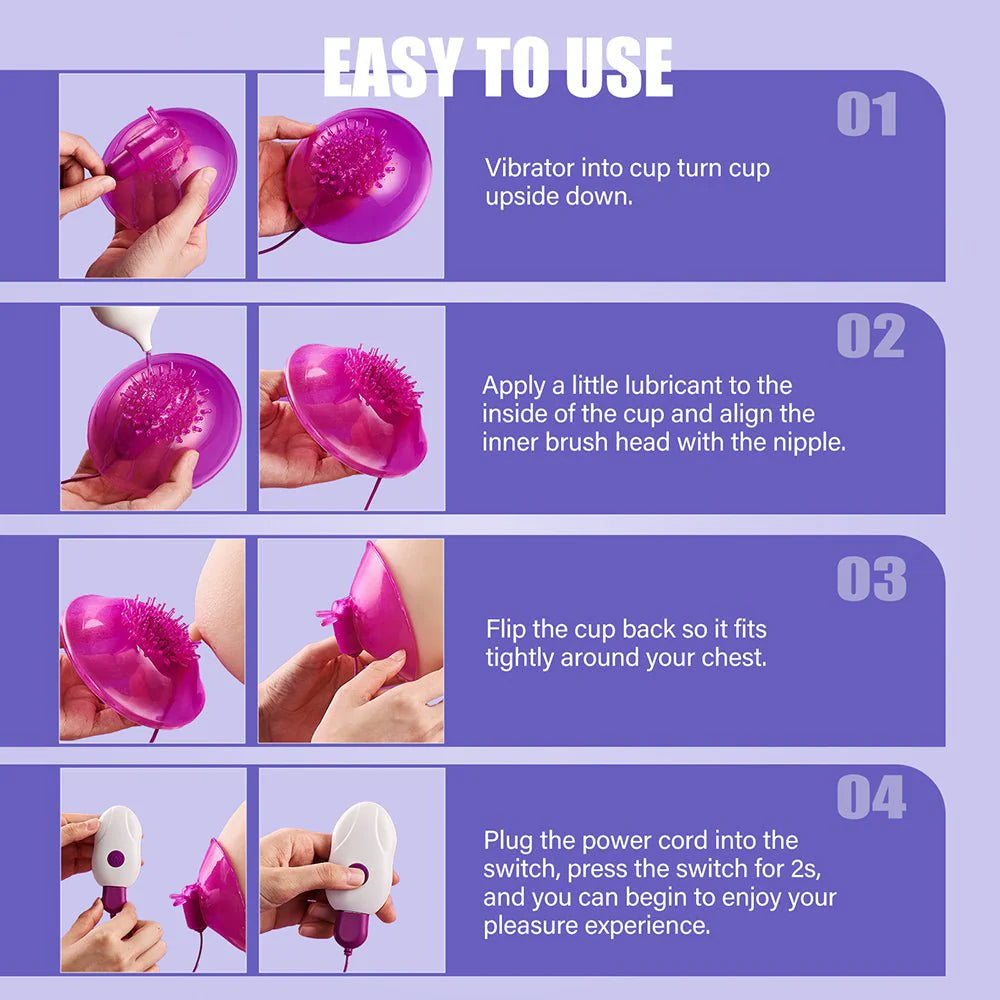 PreviousNext Nipple Clitoral Vibrator Sex Toys - LIKKCUT 2 in 1 Nipple Toys for Women - AVYXO