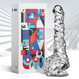 LPJXVU 9 Inch Clear Realistic Dildo, Bad Dragon Dildo with Soft Material and Powerful Suction Cup - AVYXO