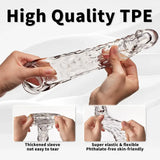 Penis Sleeve Vibrator Cock Ring-3.4 Inch Penis Extender Sleeves with Penis Ring for Cock Enlarger & Girth Male Sex Toys - AVYXO