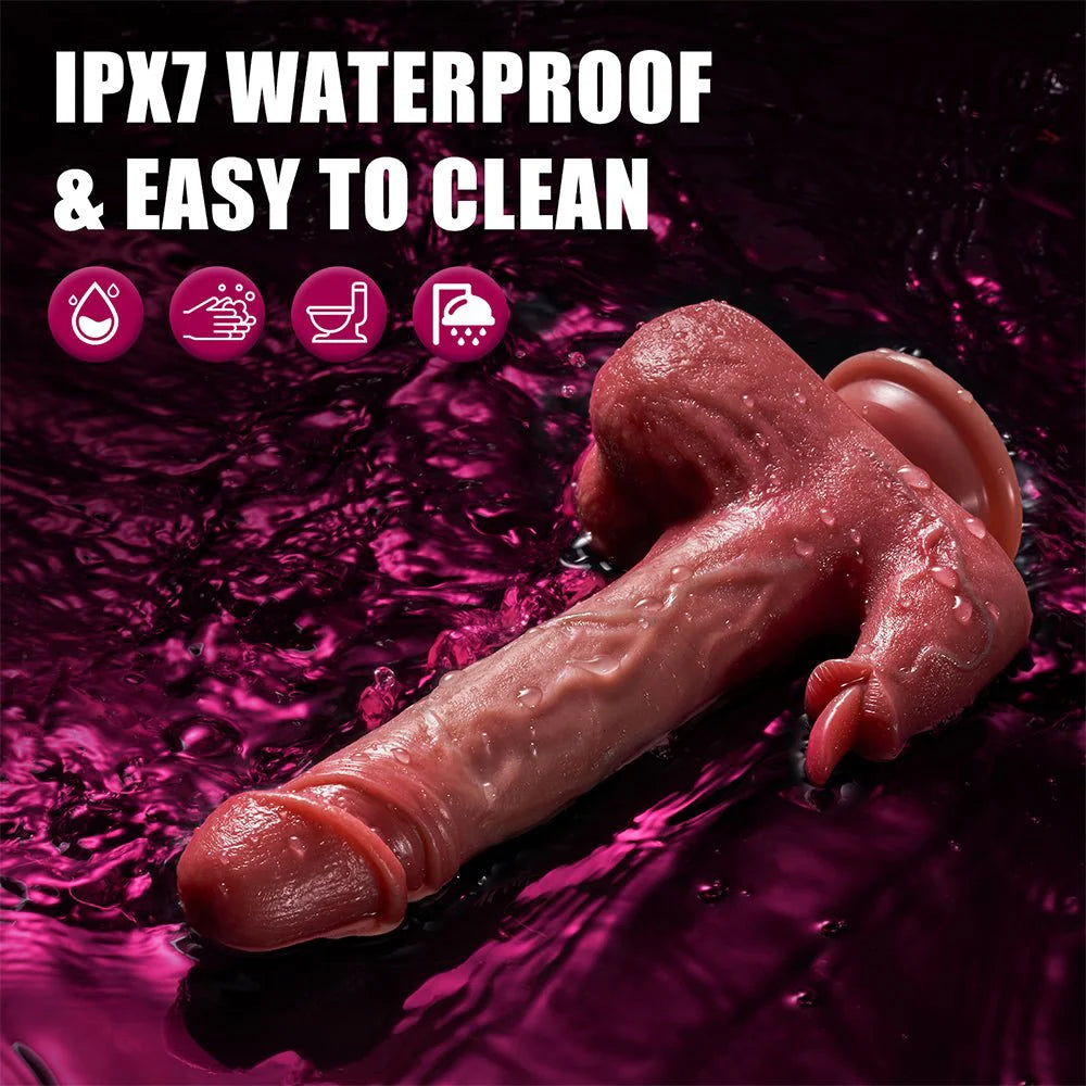 Remote Control 8.7 Inch Realistic Dildo with 9 Vibration and Heating Modes - AVYXO