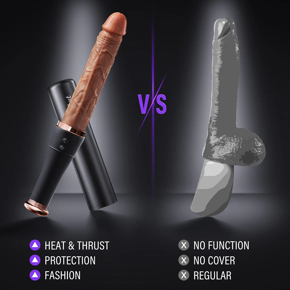Thrusting Dildo Vibrator Sex Toys - 7.52“ Realistic Baseball Vibrating Dildo Heating Vibrators - AVYXO