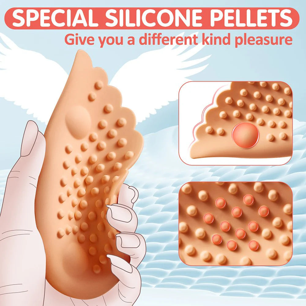 Angel Wings Breast Vibrator - 7-Mode Nipple Stimulator with Remote Control - AVYXO