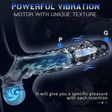 Reusable Penis Sleeve with 3.6 Inch Vibrating Ring - AVYXO