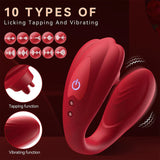 Remote Control Vibrator,Sex Toys for Couples with 10 Licking and Vibration Modes,Female Clitoris G-Spot Vibrating Stimulator - AVYXO