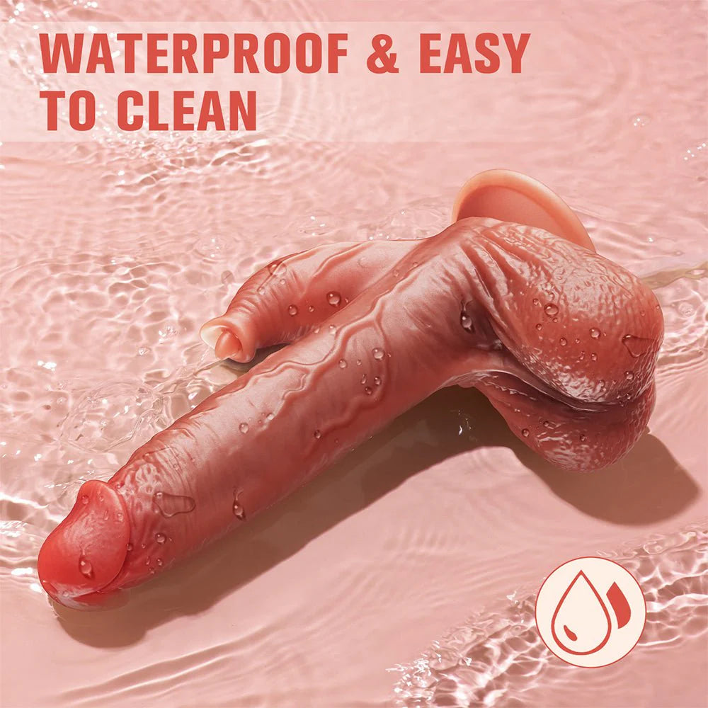 Realistic Vibrating Squirting Dildo for Women - 8.9 inch Ejaculating Dildos Vibrator with 7 Vibration 7 Licking Modes for Clitoral G Spot Stimulation - AVYXO