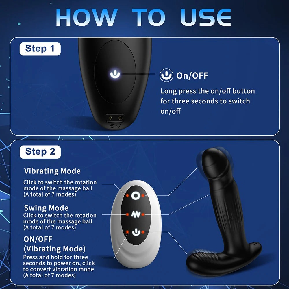 Wave Motion Prostate Massager Anal Vibrator Strong - AVYXO