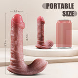 Thrusting Dildo Vibrator Sex Toys- 5.4 inch Realistic Vibrating Dildo with 5 Thrusting & 7 Vibrating Modes - AVYXO