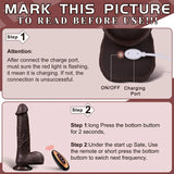 Thrusting Dildo Vibrator Sex Toys with 5 Thrusting 8 Vibration Modes, 9.5 inch Dildos for Women Realistic Vibrating Dildo - AVYXO