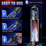 Premium Electric Penis Pump - 5 Suction Modes for Ultimate Pleasure, Penis Enlargement with 2 ED Cock Rings, Ideal for Men and Couples - AVYXO