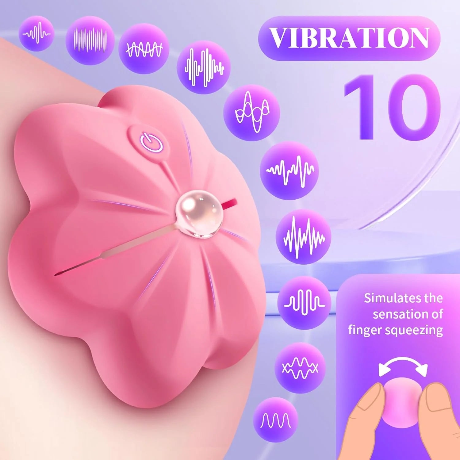 Remote Control Nipple Vibrator - 10 Vibration Modes Adjustable Nipple Clamps for Women, BDSM Couples Toy with Discreet Packaging - AVYXO