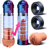 Upgraded Automatic Penis Pump LED Display Dick Vacuum Pump for ED Penis Extension Enlargement Trainer - AVYXO
