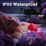 3-in-1 Vibrator Rose Sex Toy: Tongue Licking & Thrusting Dildo Vibrator. Couples' Adult Games for Clitoral, G Spot, and Anal Pleasure - AVYXO