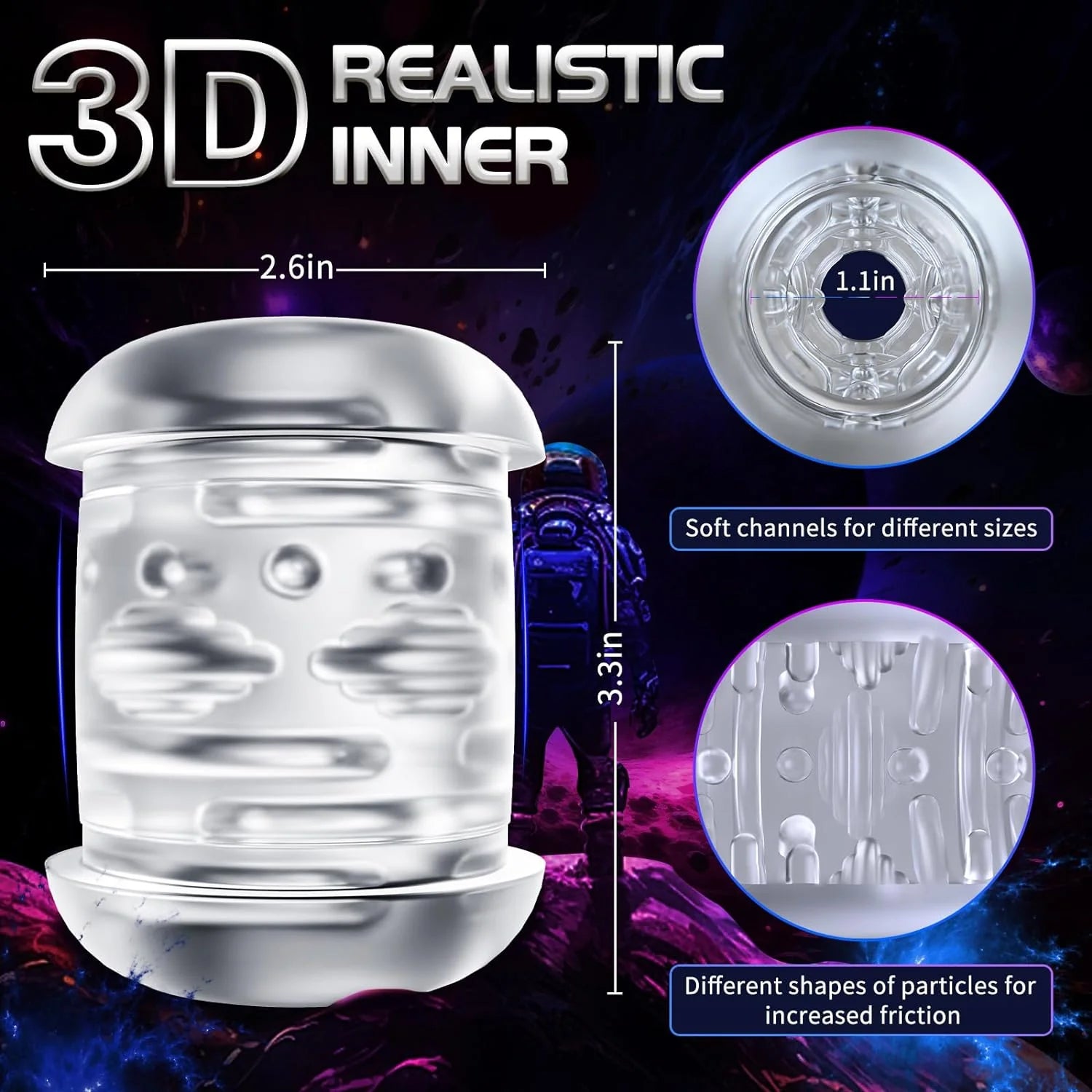 Automatic Male Masturbator,Open-Ended Stroker with 6 Thrusting Modes Male Sex Toy - AVYXO