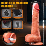 Remote Control Thrusting Dildo Vibrator - Suction Cup Dildo with 10 Thrusting & 3 Vibrating Modes, Soft Silicone Adult Sex Toy for Women and Couples - AVYXO