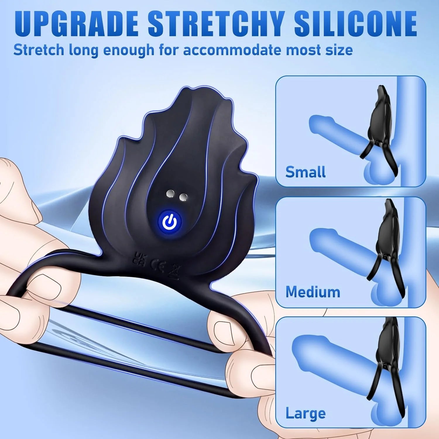 Penis Ring Clitoral Vibrator Double Pleasure 2-in-1 Vibrating Cock Ring with 9 Modes and APP Remote Control - AVYXO