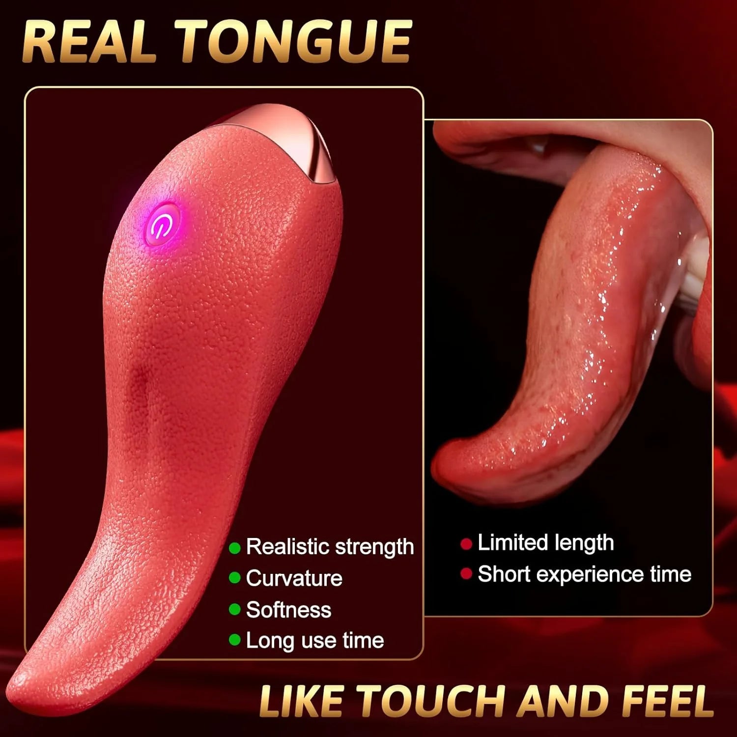 Upgraded G Spot Vibrator with 10 Tongue Licking Modes & Waterproof Design - AVYXO