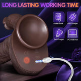 Realistic Thrusting Dildo Licking Vibrator - 5 in 1 Silicone Suction Cup, 10 Thrusting, Vibration & Heating Modes, Remote Control Sex Toy - AVYXO
