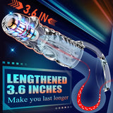 Penis Sleeve Cock Sleeve Sex Toys - 2 in 1 Clear Penis Ring Extender with Vibrator - AVYXO