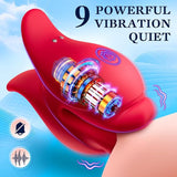 Vibrator Sex Toys Nipple Toys for Women - 2 in 1 Nipple Clamps Clitoral Stimulator with 10 Vibrating Mode, Remote Control Adult Toys for Women - AVYXO