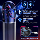 Premium Electric Penis Pump - 5 Suction Modes for Ultimate Pleasure, Penis Enlargement with 2 ED Cock Rings, Ideal for Men and Couples - AVYXO