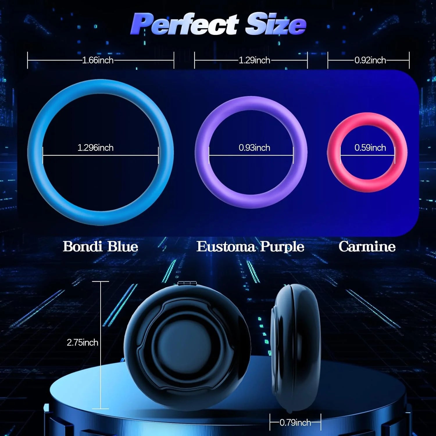 Silicone Cock Rings - Multi-Coloured Erection Enhancers Set - AVYXO